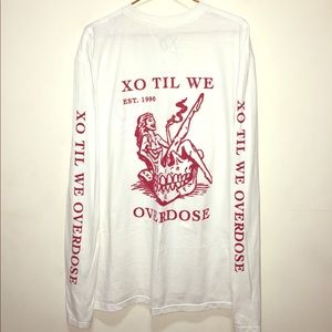 XO The Weeknd White Long Sleeve Tee